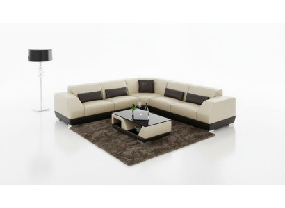 Ledersofa Couch Wohnlandschaft Sofa Ecksofa Eck Garnitur Modern Design