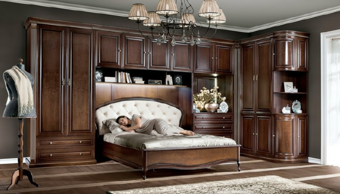 Bett Schlafzimmer Königliches Schlafzimmer + Oberschrank Schrank Neu Verona IV