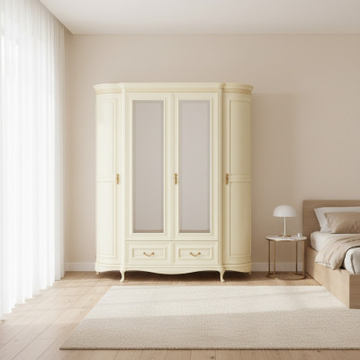 Klassische Schränke Schrank Schrankwand Kleiderschrank - Model V-Schrank-4D-G