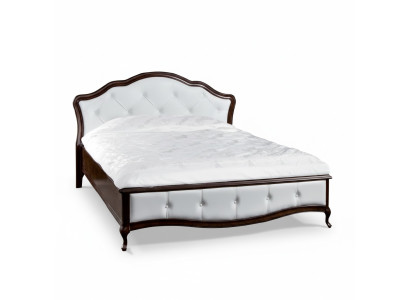 Bett Ehebett Doppelbett Königsbett Schlafzimmer Klassisches Lederbett Model V-2T