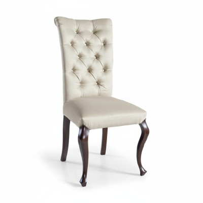 Klassische Stühle Designer Stuhl Holzstuhl Königsstuhl Chesterfield Esszimmerstuhl
