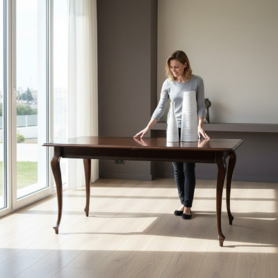 Esstisch Tisch Tische Echtholz Holztisch Klassischer Barock Style Esszimmer V-4