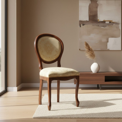 Klassische Stühle Stuhl Echtes Holz Massiv Französische Möbel Esszimmerstuhl