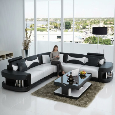 Wohnlandschaft Polster Ecke Eck Sofa Couch Garnitur Landschaft Leder Textil Neu!