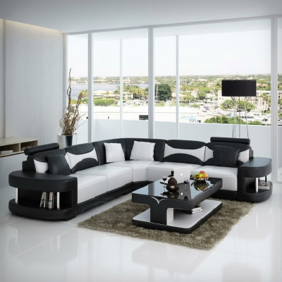 Wohnlandschaft Polster Ecke Eck Sofa Couch Garnitur Landschaft Leder Textil Neu!