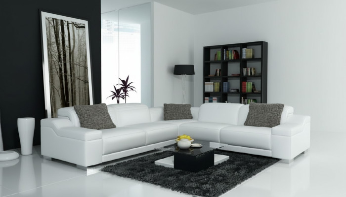 Wohnlandschaft Polster Ecke Eck Sofa Sitz Couch Garnitur Landschaft Leder 2711D