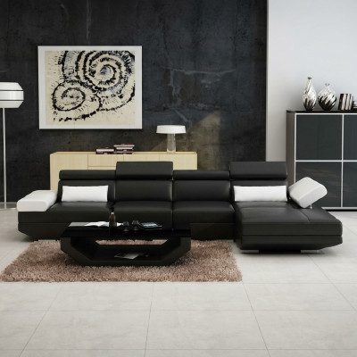 Wohnlandschaft Polster Ecke Eck Sofa Couch Garnitur Landschaft Leder - AlfredC