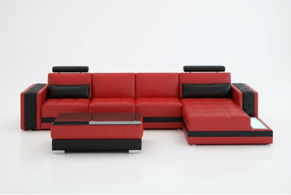 Ecksofa Ledersofa Big XXL U Form Wohnlandschaft Sofa Couch Garnitur Neu H2211B