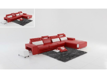 Wohnlandschaft Polster Ecke Eck Sofa Couch Garnitur Landschaft Leder PH739B Neu