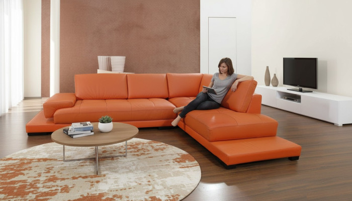 Wohnlandschaft Polster Ecke Eck Sofa Couch Garnitur Landschaft Leder Neu 1060
