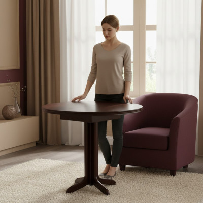 Tisch Esstisch Holztisch XXL Konferenztisch Radius 90 + 35 CM