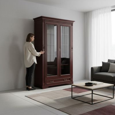 Klassische Schränke Schrank Schrankwand Kleiderschrank Massiv Kolonial Stil O2D