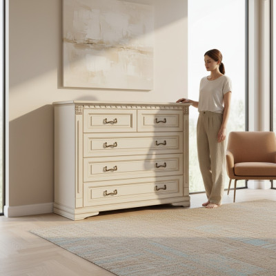 Klassische Kommode Kommoden Schrank Sideboard Massiv Möbel Kolonial Neu OK4