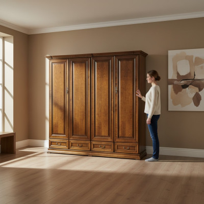 Klassische Holz Schränke Schrank Schrankwand Italienische Möbel Kleider