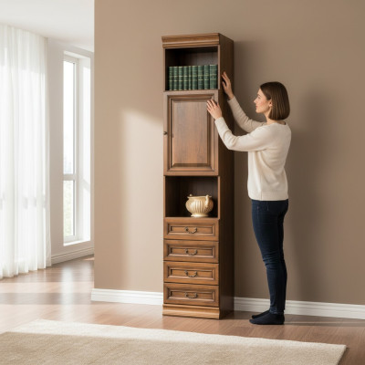 Klassische Schränke Schrank Schrankwand Bücherschrank Bücherregal Model SE-5