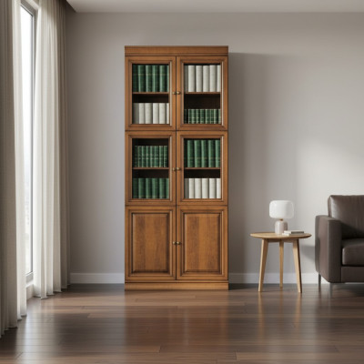 Klassische Schränke Schrank Schrankwand Vitrine Vitrinenschrank Glasschrank SE-1