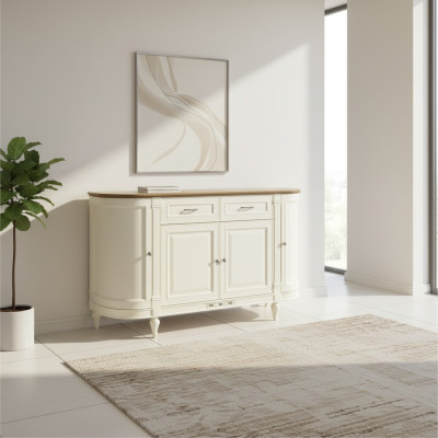 Klassische Kommode Vitrine Kommoden Vitrinenschrank Kommodenschrank FL-K4