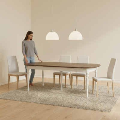 Großer Tisch Esstisch Holztisch Konferenztisch Ausziehbar 290cm Model FL-S1