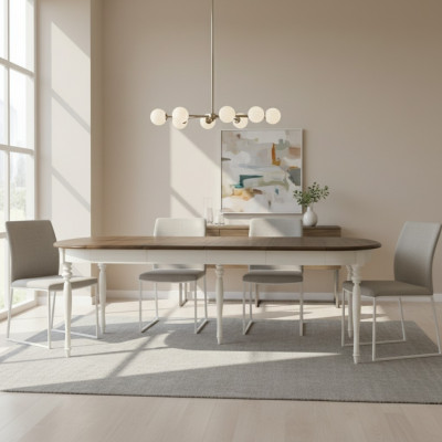 Großer Tisch Esstisch Holztisch Konferenztisch Ausziehbar 290cm Model FL-S1