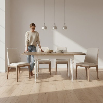 Großer Tisch Esstisch Holztisch Konferenztisch Ausziehbar 190cm Model FL-S2