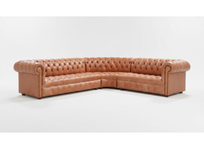 Wohnlandschaft Ecksofa Chesterfield Leder Ecksofa Couch Polster Ecke