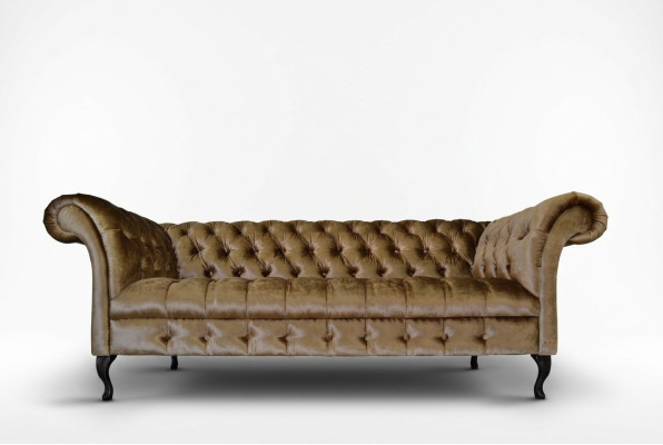 Chesterfield Sofa Polster Designer Couchen Sofas Garnitur Textil Stoff Textil 2