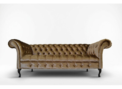 Chesterfield Sofa Polster Designer Couchen Sofas Garnitur Textil Stoff Textil 2