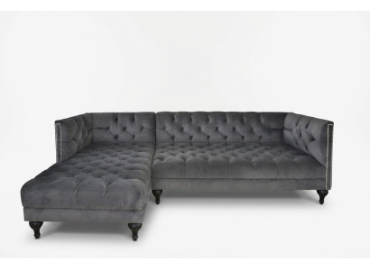 Sofa Stoff Textil Sofa Couch Polster Designer Garnitur Stoffsofa Grau Couchen