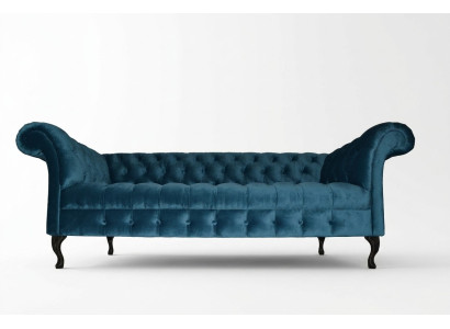 Chesterfield Sofa Polster Designer Couchen Sofas Garnitur Textil Stoff Textil 16