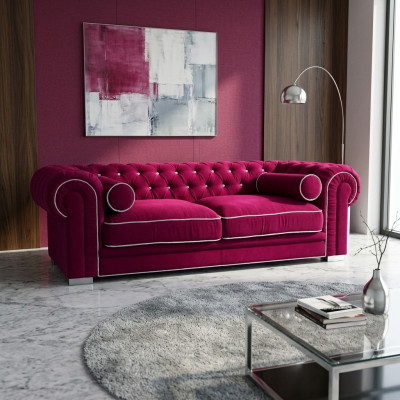 Chesterfield Sofa 3 SITZER Polster Designer Couchen Sofas Garnitur SL Sofa 28