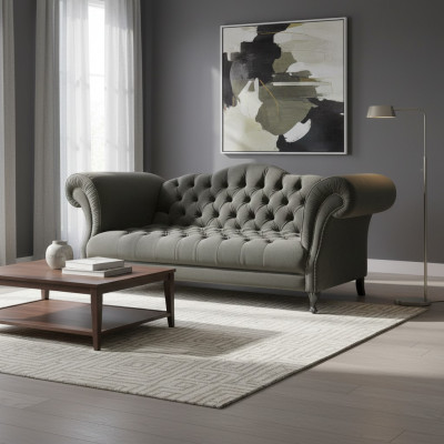 Chesterfield Sofa 3 SITZER Polster Designer Couchen Sofas Garnitur SLIII Sofa №1
