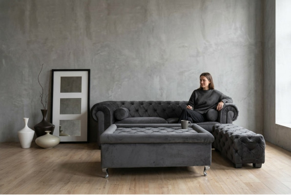 Chesterfield Sofa Polster Designer Couchen Sofas Garnitur Couch SLIII Sofa №18