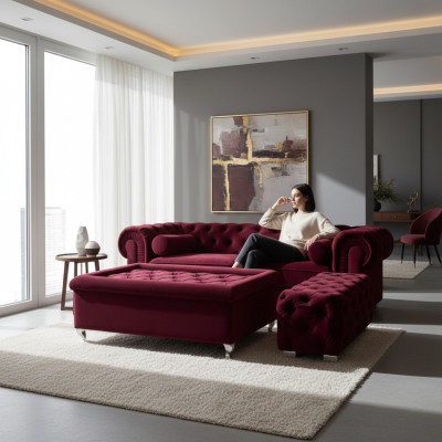 Chesterfield Sofa Polster Designer Couchen Sofas Garnitur Couch SLIII Sofa №19