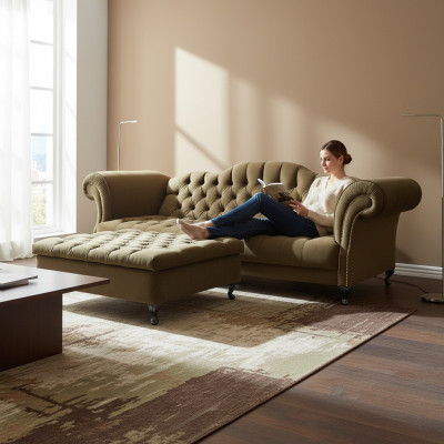Chesterfield Sofa Polster Designer Couchen Sofas Garnitur Couch SLIII Sofa №54