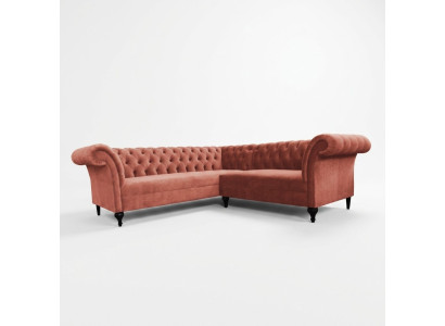 Chesterfield Ecksofa Eckcouch Designer Sofa Couch Samt Ledersofa