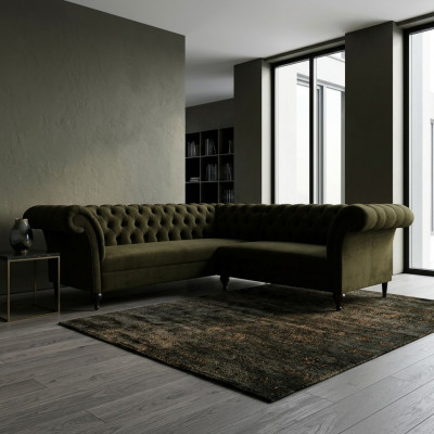 Chesterfield Ecksofa Eckcouch Designer Sofa Couch Samt Ledersofa SLIII Sofa
