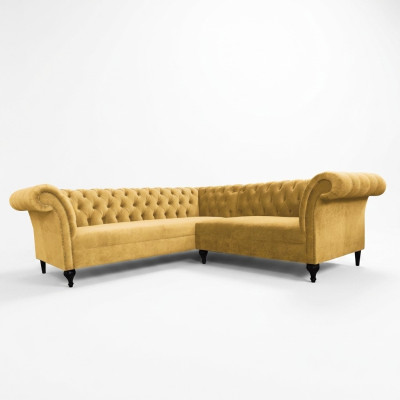 Chesterfield Ecksofa Eckcouch Designer Sofa Couch Samt Ledersofa
