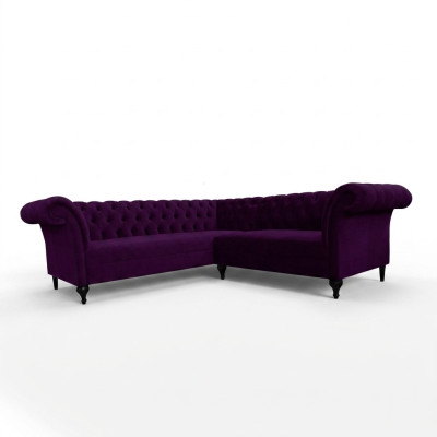 Chesterfield Ecksofa Eckcouch Designer Sofa Couch Samt Ledersofa