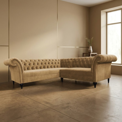 Chesterfield Ecksofa Eckcouch Modern Designer Sofa Couch Samt Ledersofa