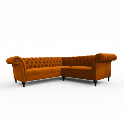 Chesterfield Ecksofa Eckcouch Designer Sofa Couch Samt Ledersofa