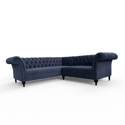 Chesterfield Ecksofa Eckcouch Designer Sofa Couch Samt Ledersofa SLIII Sofa №98