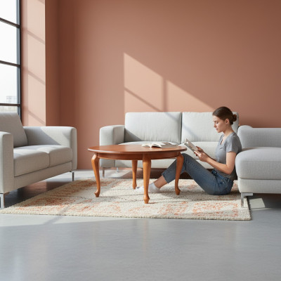 Tisch Esstisch Holztisch XXL Konferenztisch Rund Deko S19 RADIUS 150+50 CM