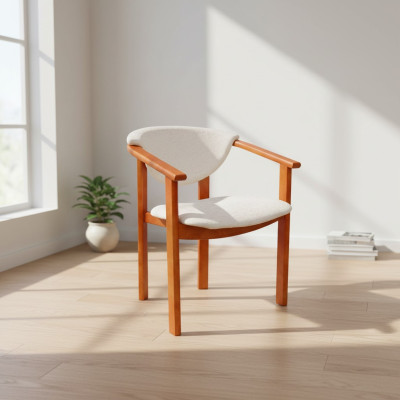 MASSIVHOLZ STUHL ESSZIMMERSTUHL DESIGNER KLASSISCH Weiß ARMLEHENSTUHL HOLZ