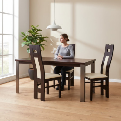 MASSIVHOLZ Weiß STUHL HOLZ DESIGNER STUHL ESSZIMMERSTUHL MODERN DEKORATIVE