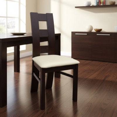MASSIVHOLZ Weiß SCHWARZ HOLZ DESIGNER STUHL ESSZIMMERSTUHL MODERN DEKORATIVE