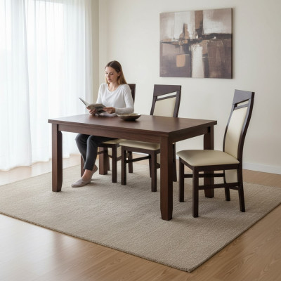 MASSIVHOLZ HOLZ STUHL MODERN Weiß DESIGNER ESSZIMMERSTUHL KÜCHE DEKORATIVE