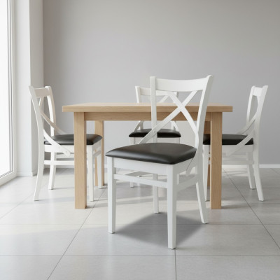 MASSIVHOLZ HOLZ STUHL MODERN DESIGNER SILBER ESSZIMMERSTUHL KÜCHE DEKORATIVE