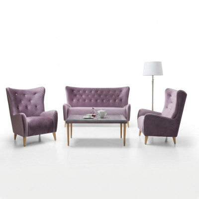 Sofagarnitur 2,50+1+1+Couchtisch Sofa Chesterfield Komplett Set Garnitur Couch