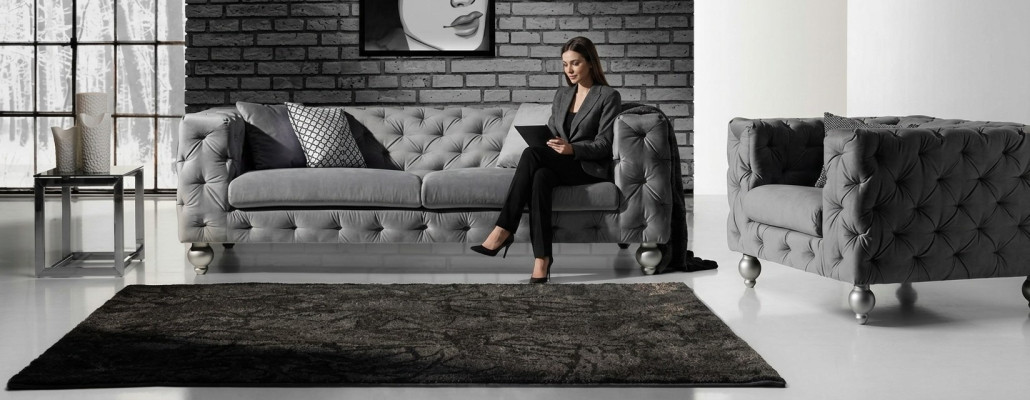 Sofagarnitur Chesterfield Set 252cm + Sessel Sofa Couch designer Dekor Sofa