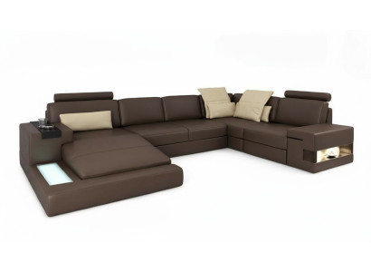 Ledersofa Ecksofa Sofa Couch Polster Bellini xxl big Wohnlandschaft Ecke Sofas